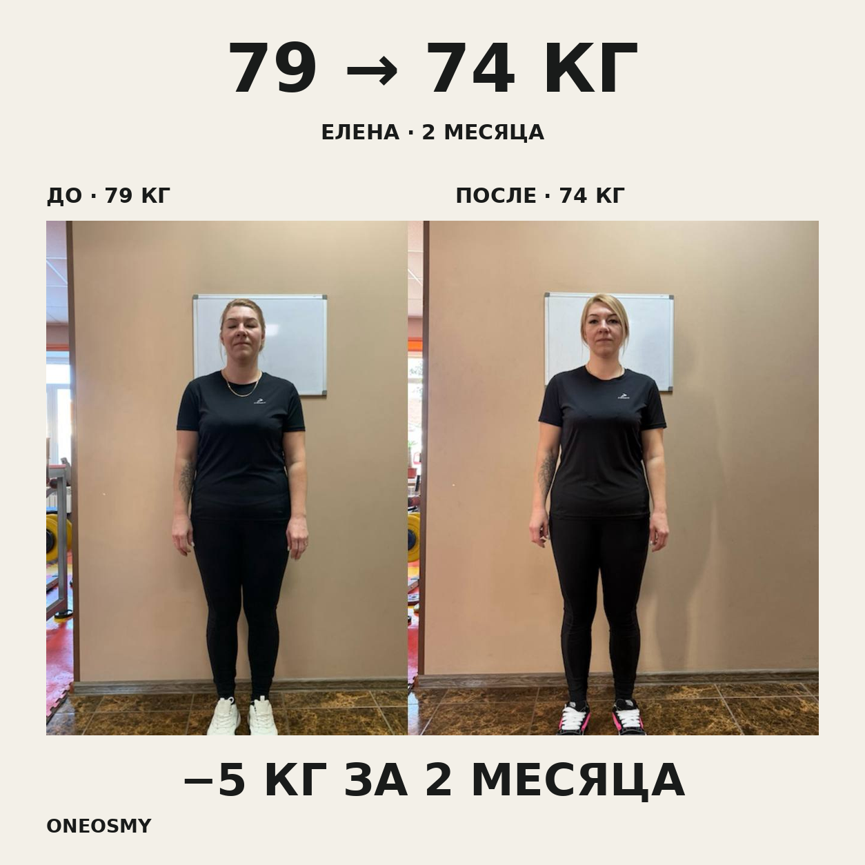 ЕЛЕНА · 2 МЕСЯЦА: оригинальные фотографии до и после